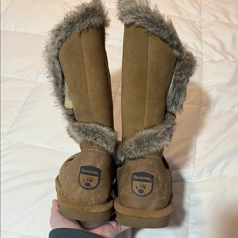Bearpaw Fur Suede Boots - Picture 4 of 8